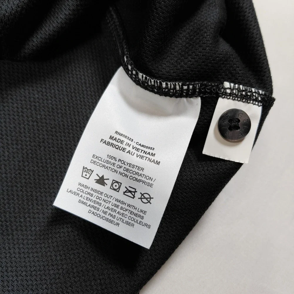 Nike Golf Mens‎ Large Black Callaway Cellars Embroidered Performance Polo Shirt
